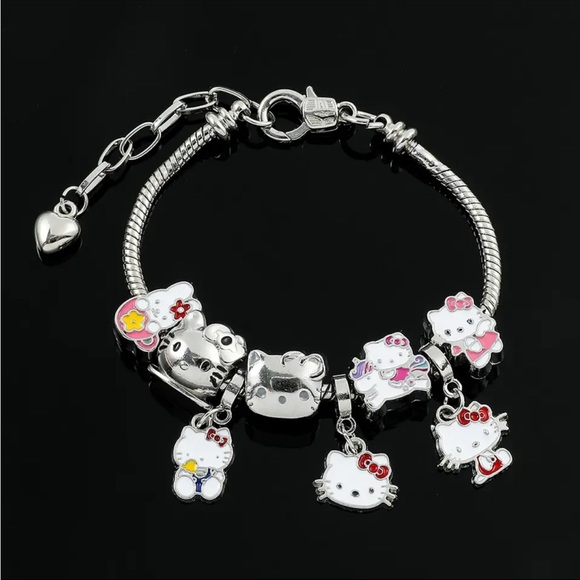 Hello Kitty Jewelry Silver Plated Hello Kitty Sanrio Themed Charm